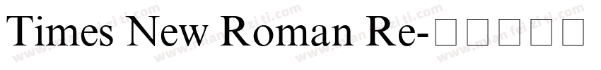 Times New Roman Re字体转换
